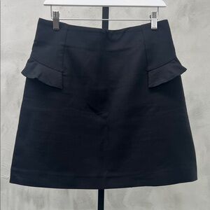 Sandro Ruffle-Hip Mini Skirt